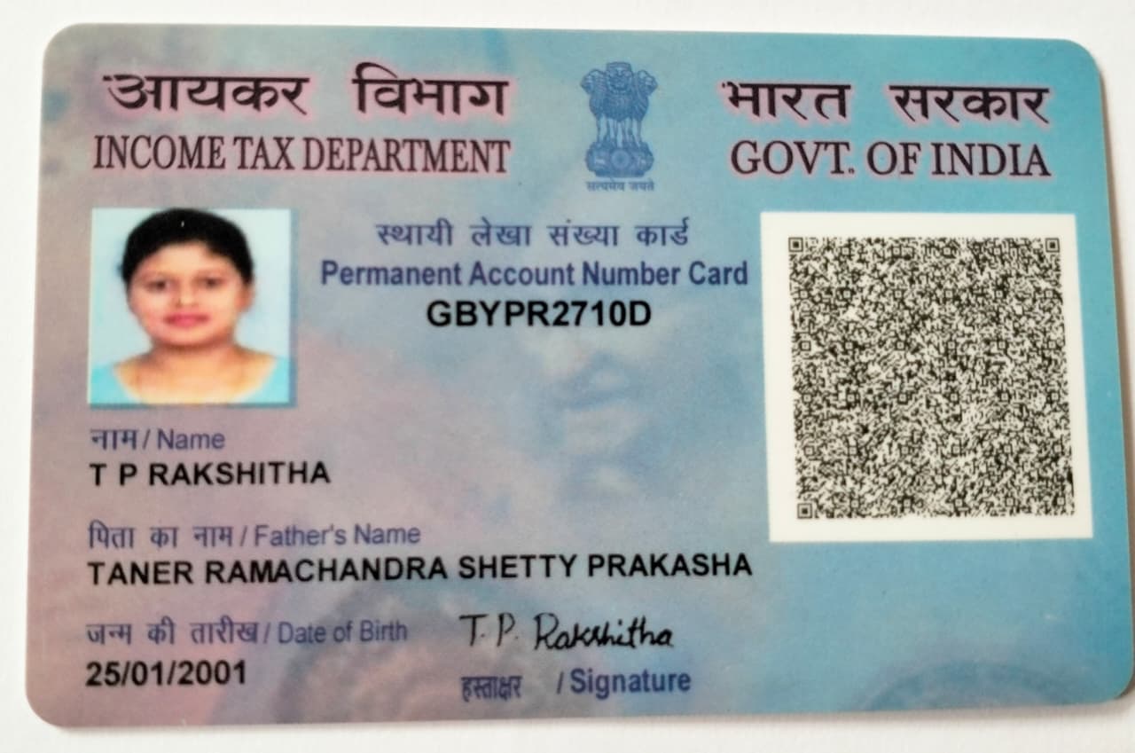 Existing PAN Card