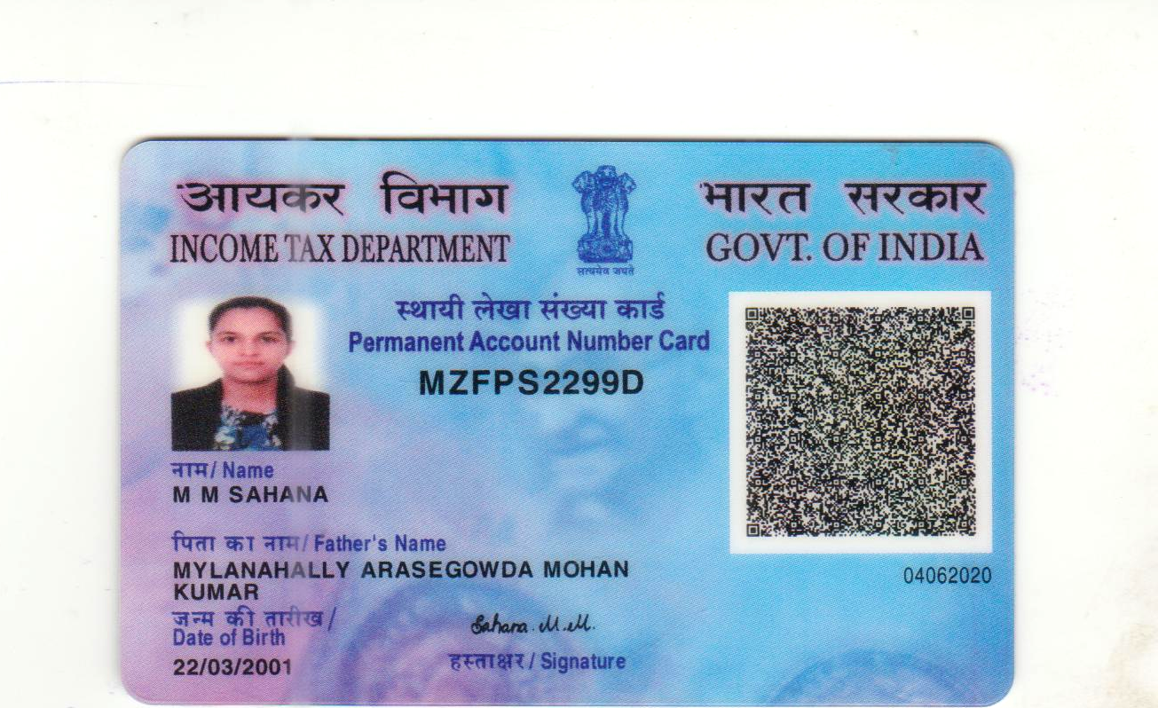 Existing PAN Card