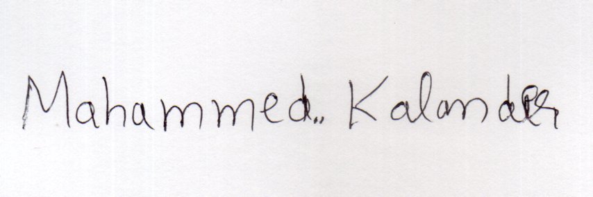 Candidate Signature