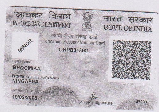 Existing PAN Card