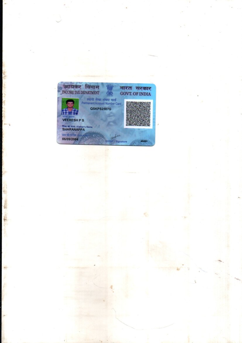 Existing PAN Card