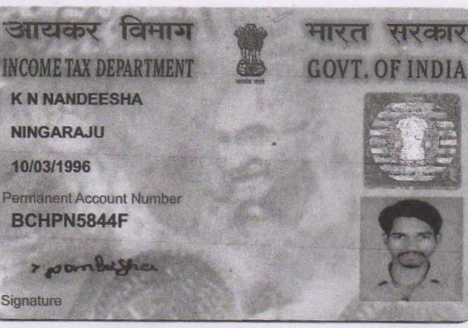 Existing PAN Card