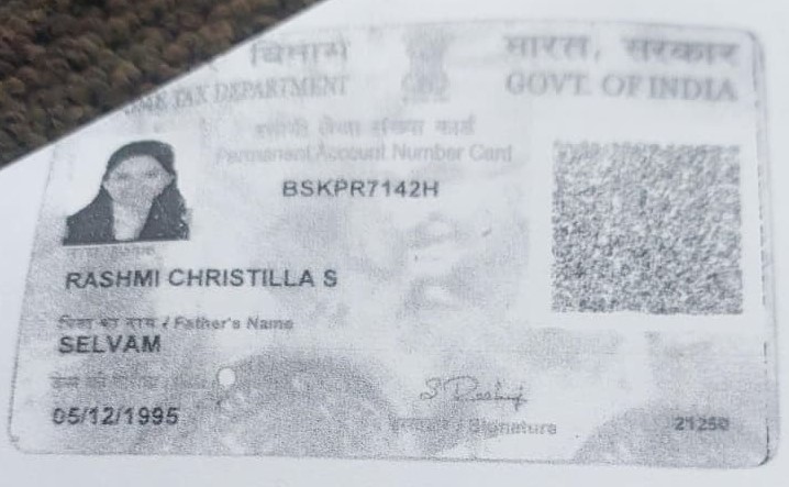 Existing PAN Card