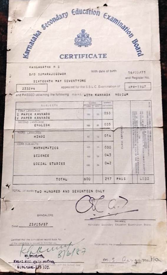 Father Name Supporting Document