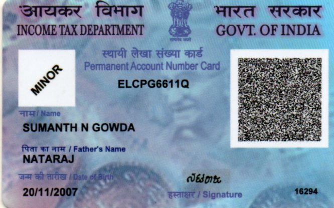 Existing PAN Card