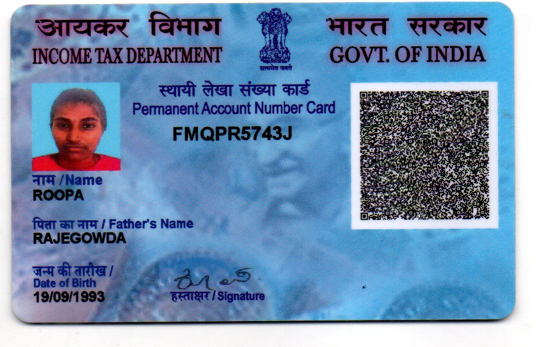 Existing PAN Card