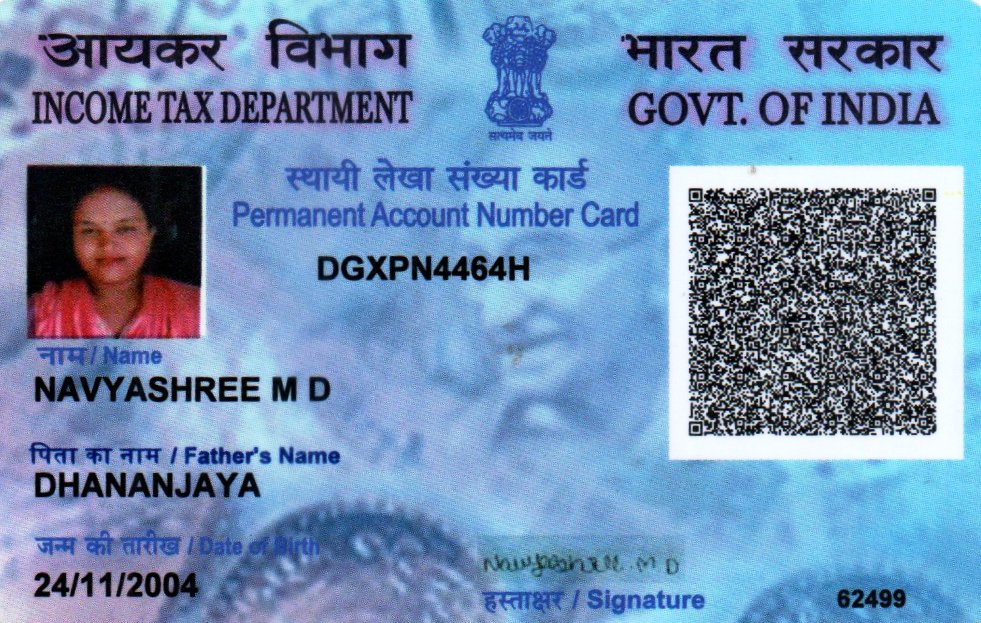Existing PAN Card