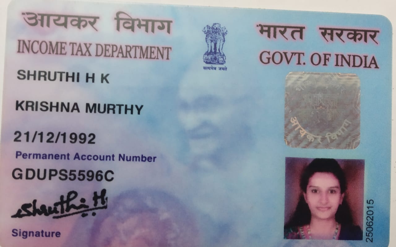 Existing PAN Card