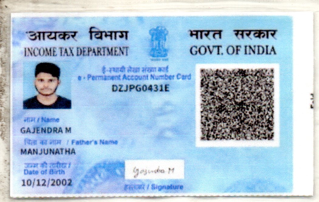 Existing PAN Card