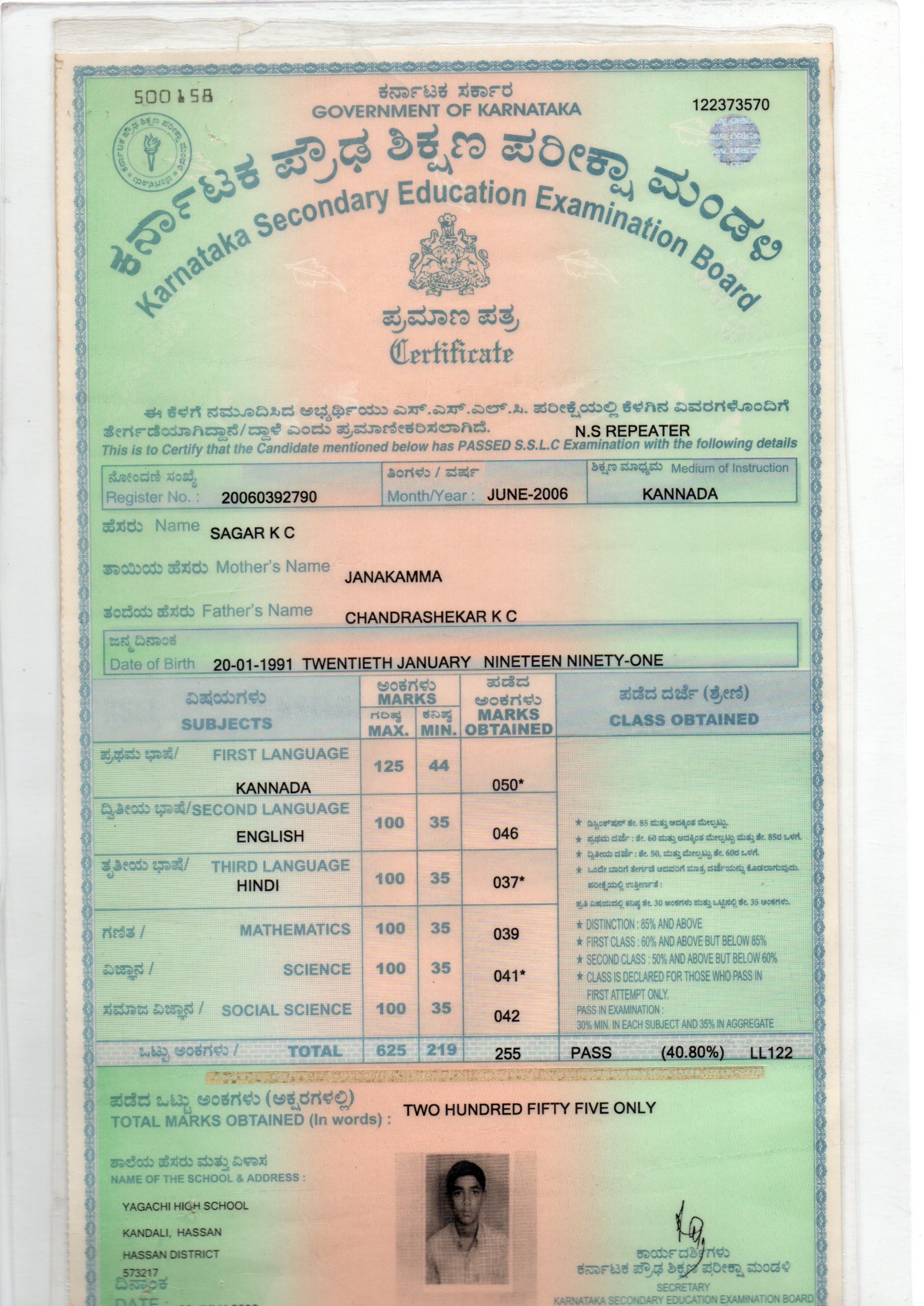 Father Name Supporting Document