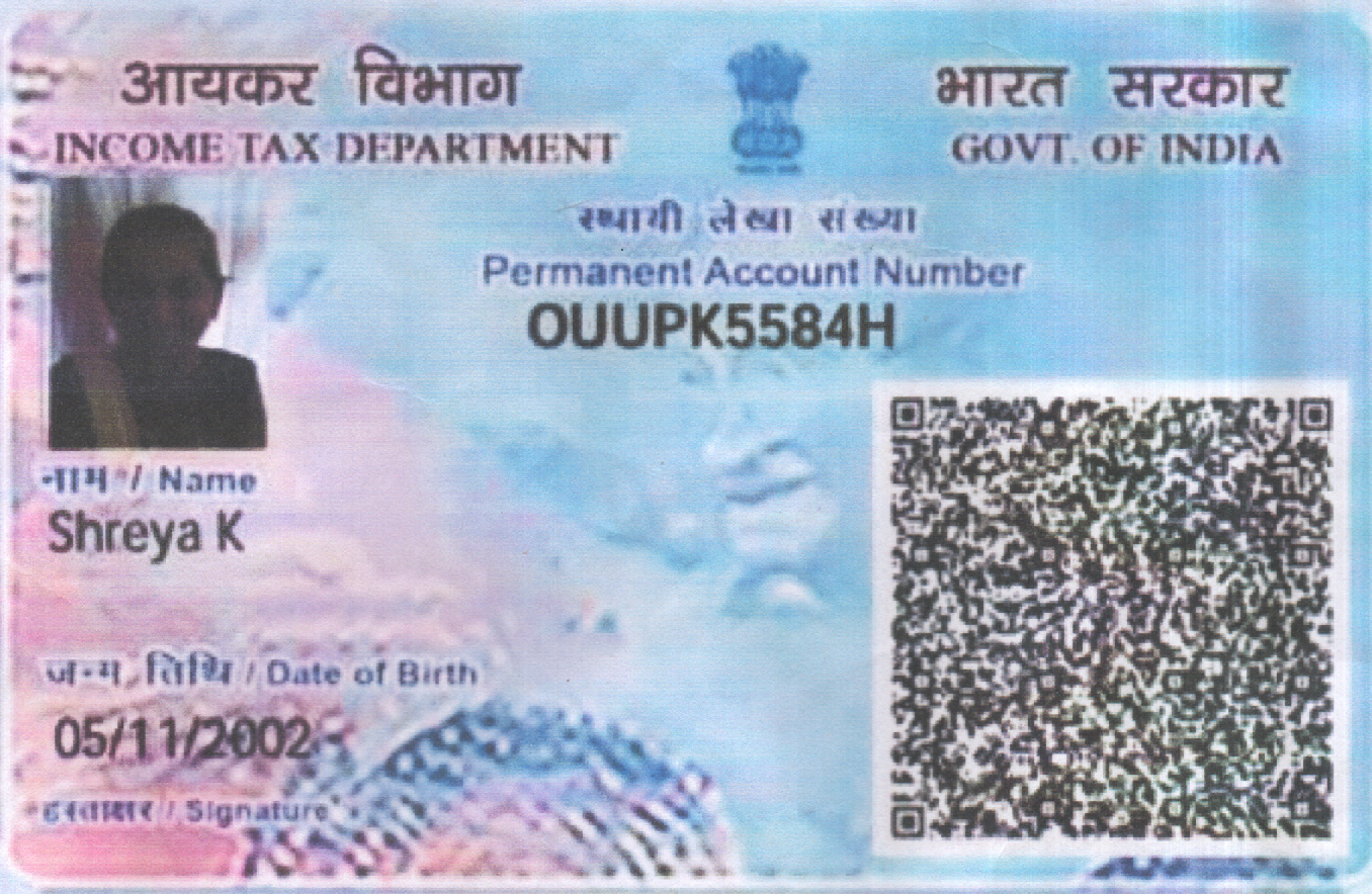 Existing PAN Card