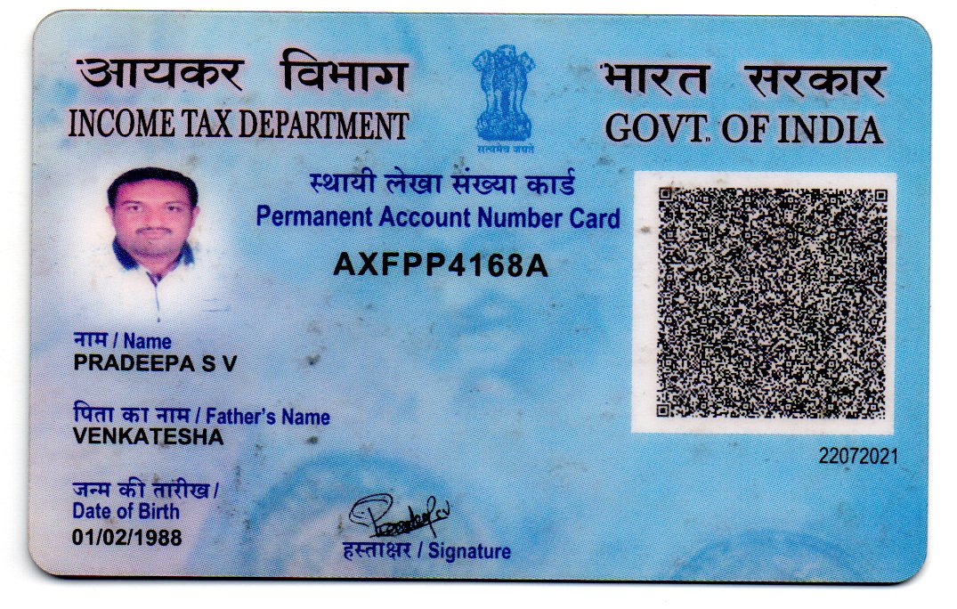 Existing PAN Card