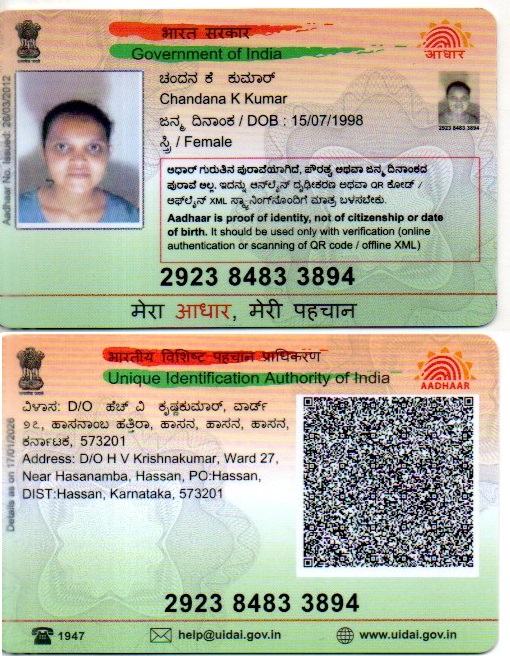 Aadhaar / POI