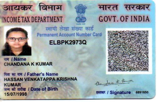 Existing PAN Card
