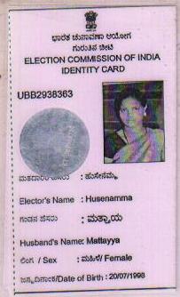 Voters ID card (In Copy) preview