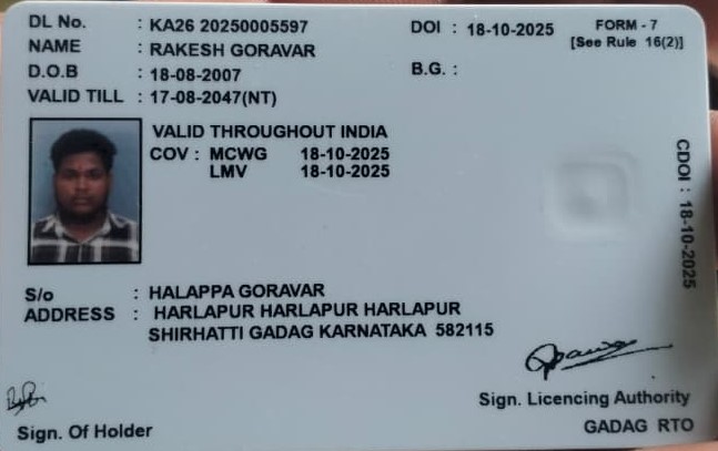 Driving License (In Copy) preview