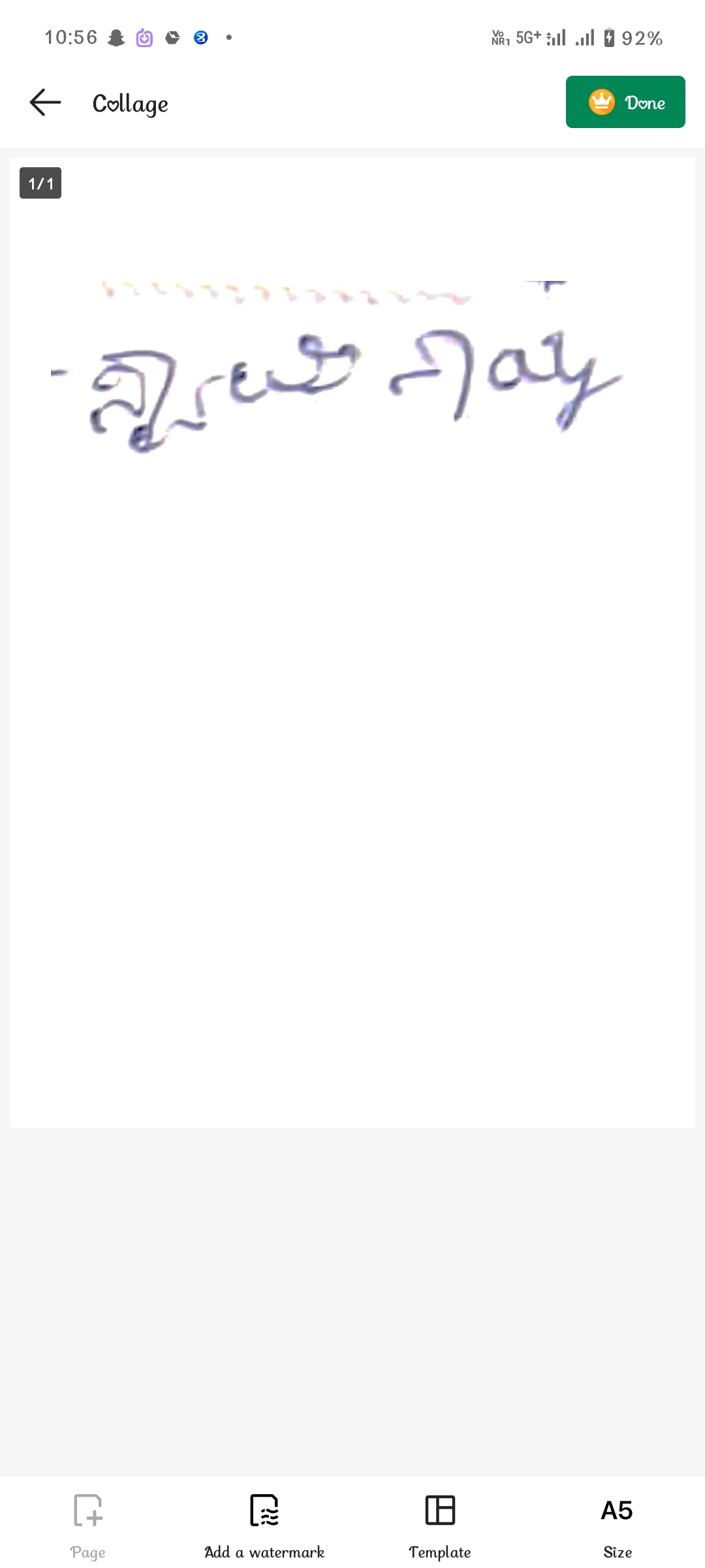 Signature preview